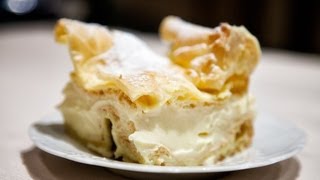 Carpathian Mountain Cream Cake  Karpatka  Anias Polish Food Recipe 12 [upl. by Ainslie]