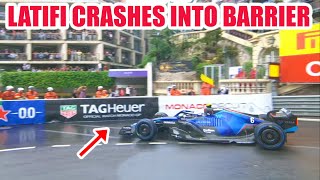 Latifi amp Stroll HIT The Barrier During Formation Lap  2022 Monaco GP Race [upl. by Nahem]