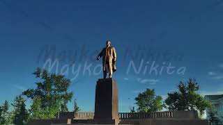 Saransk Russia Monument to VI Lenin Soviet Square Evening time [upl. by Eiramanitsirhc]