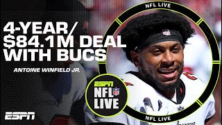 Antoine Winfield Jr agrees to 4year841M deal with Bucs  NFL Live [upl. by Pacifa]