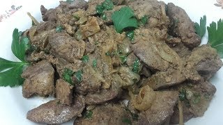 Ficatei de pui cu ceapa si patrunjel la tigaie simpla si bunaBest Chicken livers recipe كبد مقلي [upl. by Isdnil]