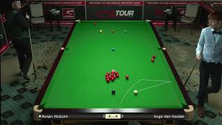 Ronan McGuirk vs Hugo Van Houten European U18  Cue Ball Path [upl. by Arron]