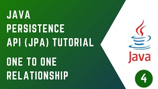 04  OneToOne Entity Relationship JPA  JAVA PERSISTENCE API JPA  Tutorial  Java [upl. by Namya]