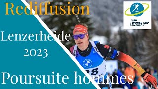 BIATHLON 2023 POURSUITE HOMMES LENZERHEIDE 2023 [upl. by Anitsrihc705]