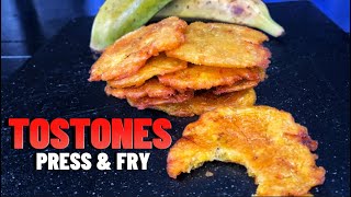 HOW TO MAKE THE CRISPIEST FRIED PLANTAINS  TOSTONES  Hawt Chef [upl. by Inalaeham]