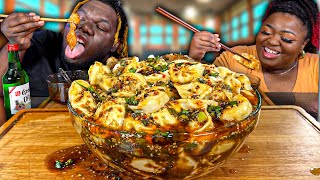 I MADE A GIANT BOWL OF THE VIRAL DUMPLINGS  TIKTOK  MUKBANG EATING SHOW [upl. by Dottie]