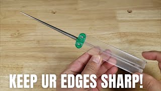 BEST WAY TO SHARPEN A SERRATED KNIFE DMT DIAFOLD ROD SHARPENER REVIEW [upl. by Eugenio]