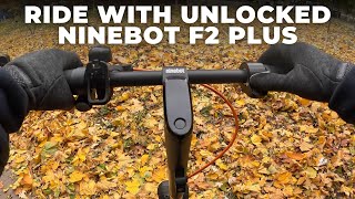 Ninebot F2 Plus Ride with 32 KMH  Autumn 2024  Part 2 [upl. by Latsryc]