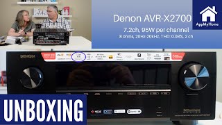 Denon AVRX2700H 8K AV Receiver Unboxing [upl. by Yrellih]