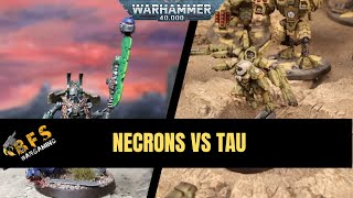 Necrons vs Tau Warhammer 40k Battle Report 10th Edition [upl. by Chadd]