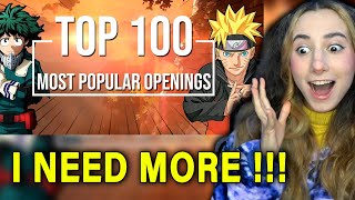 SINGER REACTS to Top 100 Most Popular Anime Openings OF ALL TIME [upl. by Acenom223]