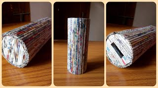 How to make a piggy bank with a secret opening inside  Diy piggy bank with newspaper [upl. by Nnaeoj]