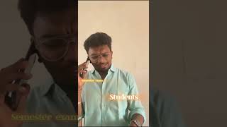 SEMESTER EXAM COMING 🥶 ottavadai laughter trendingmemes funnyreels shorts collegefuns [upl. by Sayles]