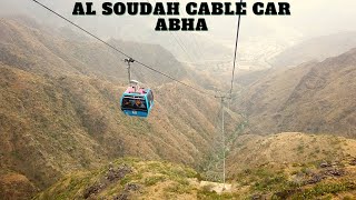 Al Soudah Cable car Abha Saudi Arabia  Saudi TourismAbha Adventure Al Soudah Flower Restaurant4k [upl. by Ahsiad]