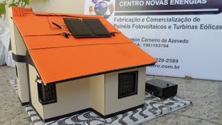 Energia Fotovoltaica  maquete demonstração [upl. by Alracal]