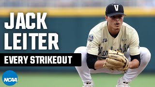 Every Jack Leiter strikeout from 2021 NCAA baseball tournament [upl. by Ardnahc]