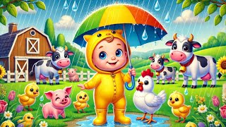 Rain Rain Go away  cartoon songs for kids  Nursery Rhymes for kids  cartoon [upl. by Ednargel]