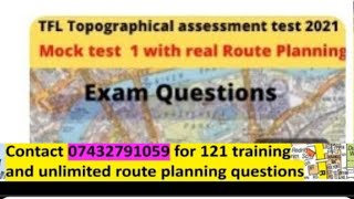 TFL topographical assessment 2022Mock test 1 with Real route planning exam questions [upl. by Gromme]