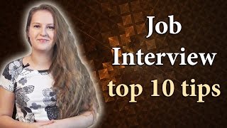 №85 English Job Interview part 1  Top 10 tips for a successful job interview [upl. by Moersch239]