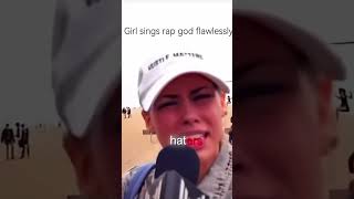 Lady songs rap god😱😮 [upl. by Idnyc]