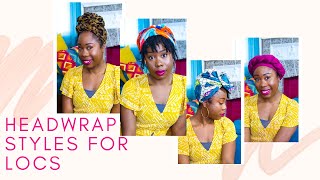 Tutorial  Headwrap styles for Starter Locs  5 Month Locs [upl. by Patterman]