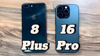 iPhone 8 Plus vs iPhone 16 Pro [upl. by Saxe711]