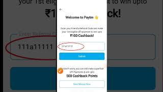 paytm refer code kaise dale  paytm refer code kya hai  paytm refferal code [upl. by Hrutkay]