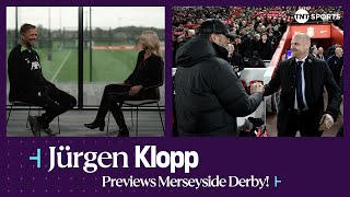 EXCLUSIVE Liverpool boss Jürgen Klopp previews Merseyside derby clash against Everton 🔴 🔵 [upl. by Cyprio]