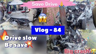 Drive slow Be save 😭😱 [upl. by Agnimod289]