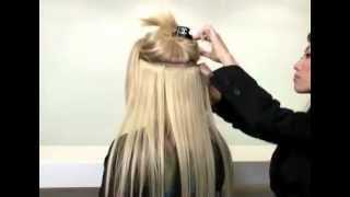 How to put on Extendit Clipin Hair Extensions [upl. by Nhabois147]