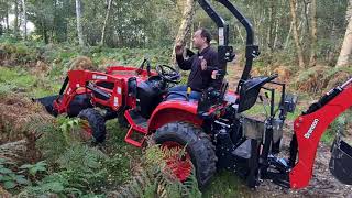 How To Use A Quick Release Tractor Backhoe Demo with Branson Tractor [upl. by Ellison]