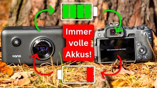 AkkuProbleme gelöst Llano Powerbank amp Ladegerät für Canon EOS R8 RP amp Co [upl. by Tdnaltroc]