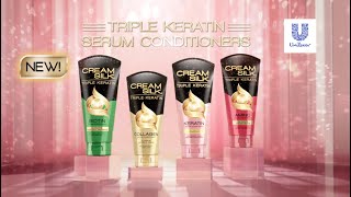 NEW Cream Silk Triple Keratin Serum Conditioner [upl. by Nauq801]