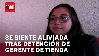 Testimonio de Sarahi Franco tras detención de gerente de tienda que la agredió  Las Noticias [upl. by Terces]