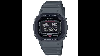 【CASIO卡西歐】 GSHOCK系列 街頭軍事雙色數位橡膠腕錶灰x黑框 DW5610SU8DR [upl. by Allen140]