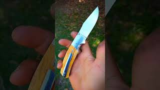 Liner lock folding knife Girafa bone 🤩 blacksmith handmade blade huntingknife edcknife [upl. by Nannahs678]