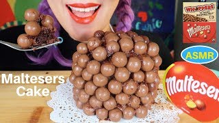 ASMR 몰티저 초코볼 케이크 리얼사운드 먹방 Maltesers Cake Whopper Crunchy EATING SOUNDCURIE ASMR [upl. by Kenwee]