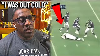 Shannon Sharpe amp Chad Johnson Relive Hits That Gave Them A Concussion Footage [upl. by Eglanteen]