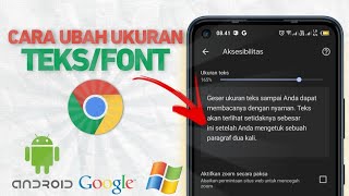 CARA MENGUBAH UKURAN TEKSFONT DI GOOGLE CHROME ANDROID [upl. by Wolsniw]