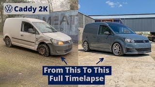 VW Caddy 2k DIY Restoration Full Timelapse  4 Months in 18 Mins  Volkswagen [upl. by Ynnelg]