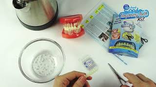 Instant Smile Temporary Tooth Kit  Instructional Fitting Video [upl. by Enenstein]