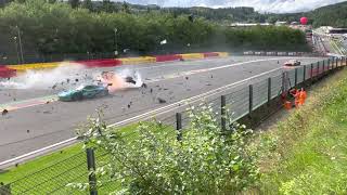 huge crash  24h Spa 2021 Jack Aitken [upl. by Eugenio753]