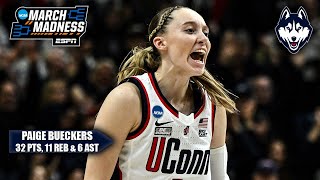 HIGHLIGHTS from Paige Bueckers ELECTRIC 30piece vs Syracuse  NCAA Tournament [upl. by Glynda]