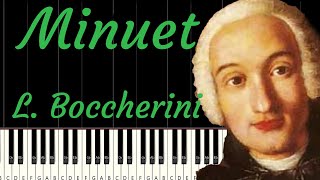 Boccherini Minuet Piano Tutorial [upl. by Ainoda]