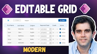 Power Apps Editable Grid using Gallery amp Modern Controls 2023 [upl. by Ahsinak358]