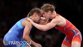 USAs Amit Elor CEDES NOTHING to Wiktoria Choluj in wrestling QF  Paris Olympics  NBC Sports [upl. by Oirramed]