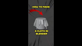 How to make a cloth simulation In blender shorts blender tutorial animation [upl. by Anitsirhcairam]