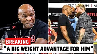 Mike Tyson set to have considerable weight advantage over Jake Paul in boxing fight [upl. by Ynnavoj]