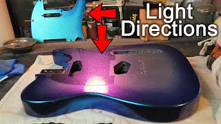 Painting a Guitar with Color shift from a Rattle Can  Sawtooth ET Series Telecaster [upl. by Ytsrik]