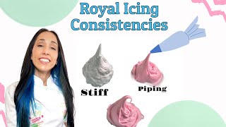 Consistencias del Royal Icing  Paso a Paso  Royal Icing Conisitencies Step by Step [upl. by Tien]